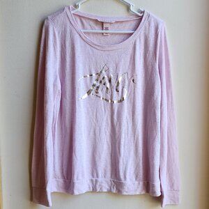 Victoria's Secret Light Pink "Love" Long Sleeve Jersey Size Medium